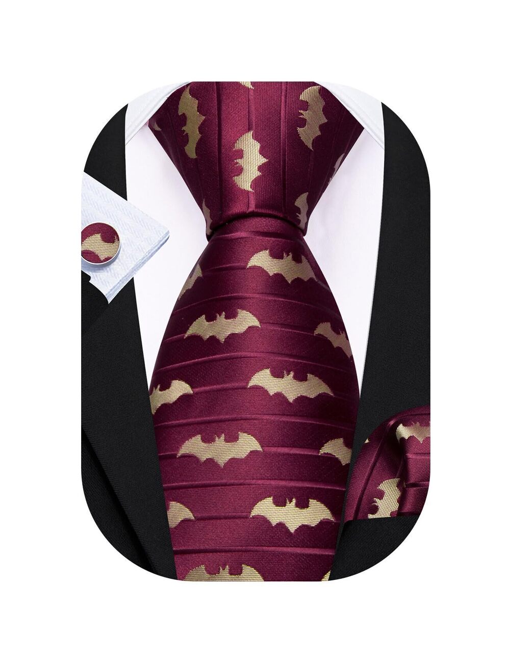 2154 Fun Animal Ties Designer Handkerchief Cufflink WOVEN Casual Necktie